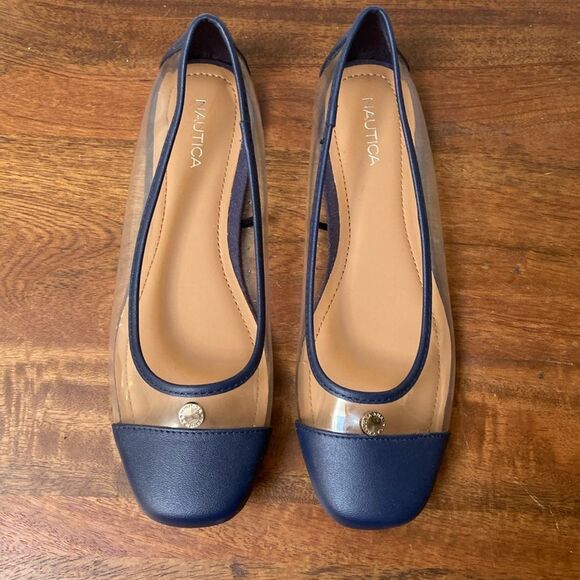 Nautica Clear Ballet Flats Blue New Size 8.5 - Picture 2 of 10